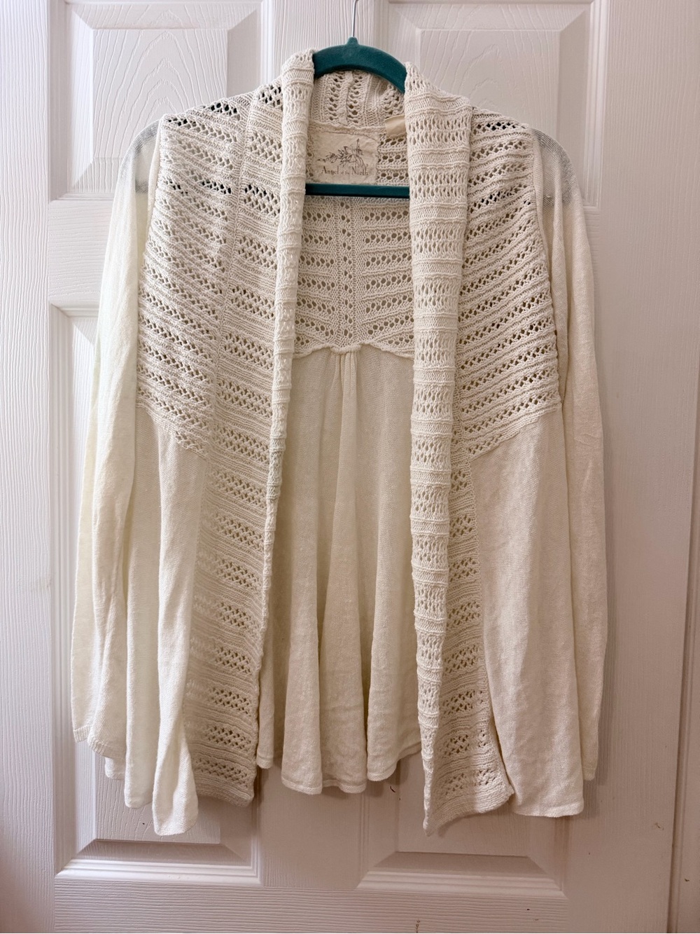 Anthropologie falling on snow sweater cardigan sz M